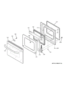 03 - Door parts for Ge Oven JCKS06BF3BB from AppliancePartsPros.com