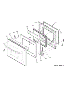 03 - Door parts for Ge Oven JKS10BM1BB from AppliancePartsPros.com