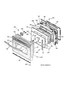 03 - Door parts for Ge Oven JCT910SY1SS from AppliancePartsPros.com