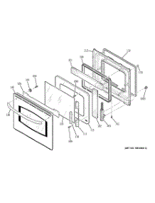 03 - Door parts for Ge Oven JKS10SP2SS from AppliancePartsPros.com