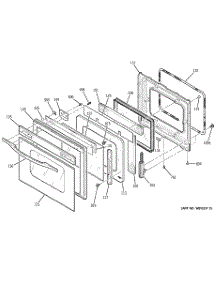 03 - Door parts for Ge Oven JKP18SD1SS from AppliancePartsPros.com