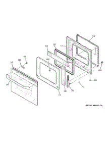 03 - Door parts for Ge Oven JKS06BF2BB from AppliancePartsPros.com