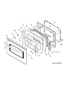 06 - Door parts for Ge Oven JT965SF1SS from AppliancePartsPros.com