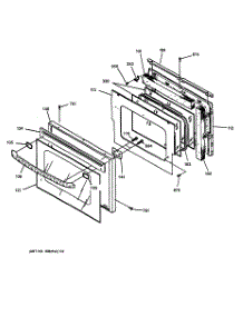 03 - Door parts for Ge Oven JKS05BA2BB from AppliancePartsPros.com