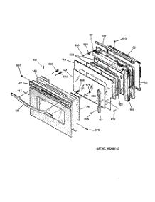03 - Door parts for Ge Oven JCT910SA2SS from AppliancePartsPros.com
