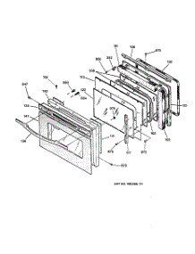 03 - Door parts for Ge Oven JT910SA3SS from AppliancePartsPros.com