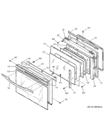 03 - Door parts for Ge Oven JCTP18BA4BB from AppliancePartsPros.com