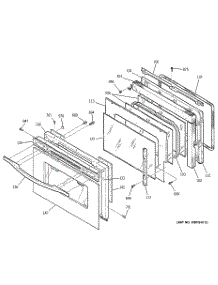 05 - Door parts for Ge Oven JTP47SC2SS from AppliancePartsPros.com