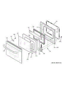 05 - Door parts for Ge Oven JKP48BF4BB from AppliancePartsPros.com