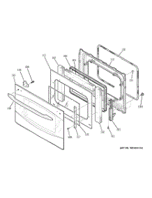 03 - Door parts for Ge Oven PCT920SM3SS from AppliancePartsPros.com