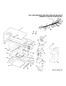 02 - Microwave Body Parts parts for Ge Oven JT965SF4SS from AppliancePartsPros.com