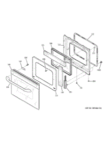 05 - Upper Door parts for Ge Oven JKP28BF7BB from AppliancePartsPros.com
