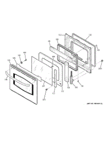 03 - Door parts for Ge Oven JKS10SP1SS from AppliancePartsPros.com