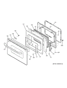 05 - Door parts for Ge Oven JTP28SK3SS from AppliancePartsPros.com