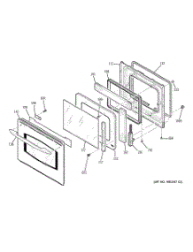 03 - Door parts for Ge Oven JK915SK4SS from AppliancePartsPros.com