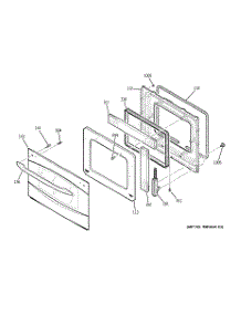 05 - Door parts for Ge Oven PT956SM4SS from AppliancePartsPros.com