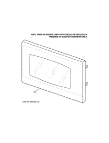 03 - Microwave Door parts for Ge Oven JT965WF4WW from AppliancePartsPros.com