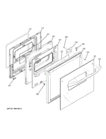 04 - Lower Door parts for Ge Oven JRP28SK1SS from AppliancePartsPros.com
