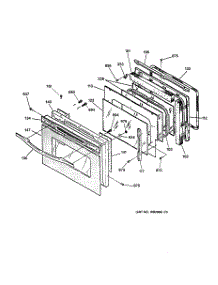 05 - Door parts for Ge Oven JT950SA1SS from AppliancePartsPros.com