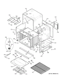04 - Lower Body parts for Ge Oven JT955CF4CC from AppliancePartsPros.com
