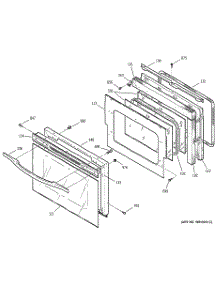 05 - Door parts for Ge Oven JTP56AA5AA from AppliancePartsPros.com