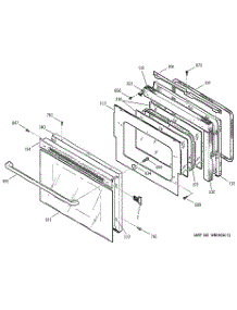 03 - Door parts for Ge Oven ZET737WA5WW from AppliancePartsPros.com