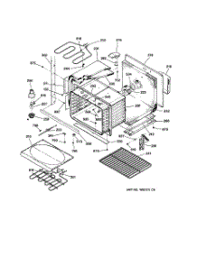 04 - Lower Body parts for Ge Oven JTP56BA2BB from AppliancePartsPros.com
