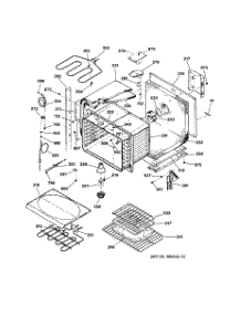 02 - Upper Body parts for Ge Oven JTP56AA2AA from AppliancePartsPros.com