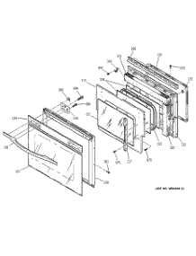 03 - Door parts for Ge Oven JK950BA3BB from AppliancePartsPros.com