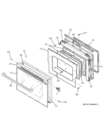 03 - Door parts for Ge Oven ZET737BD1BB from AppliancePartsPros.com
