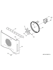 05 - Convection Fan parts for Ge Oven JCTP18WA4WW from AppliancePartsPros.com