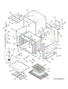02 - Upper Body parts for Ge Oven JT955BF4BB from AppliancePartsPros.com