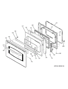 06 - Door parts for Ge Oven JT965SK4SS from AppliancePartsPros.com