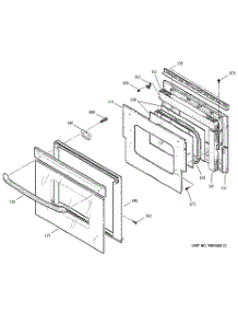 03 - Door parts for Ge Oven JKS05BA3BB from AppliancePartsPros.com