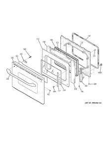03 - Door parts for Ge Oven JTP20SF6SS from AppliancePartsPros.com