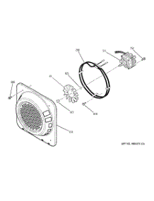 02 - Lower Oven Convection Fan parts for Ge Oven ZET3058BH4BB from AppliancePartsPros.com