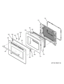08 - Upper Oven Door parts for Ge Oven ZET3058BH4BB from AppliancePartsPros.com