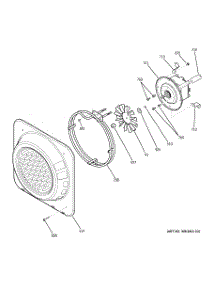 11 - Upper Oven Convection Fan parts for Ge Oven ZET3058SH4SS from AppliancePartsPros.com