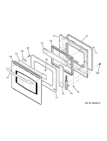 03 - Door parts for Ge Oven PK916BM1BB from AppliancePartsPros.com