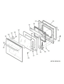 05 - Door parts for Ge Oven PK956BM3BB from AppliancePartsPros.com