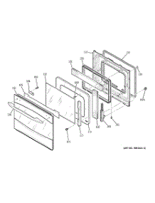 05 - Door parts for Ge Oven PK956SM2SS from AppliancePartsPros.com