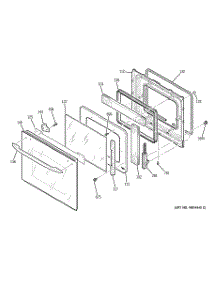 05 - Door parts for Ge Oven PK956CM2CC from AppliancePartsPros.com