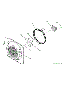 07 - Convection Fan parts for Ge Oven JKP56WD1WW from AppliancePartsPros.com