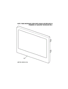 03 - Microwave Door parts for Ge Oven JKP90DP1WW from AppliancePartsPros.com