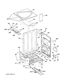 06 - Body With Microwave Support parts for Ge Oven JKP90WM1WW from AppliancePartsPros.com