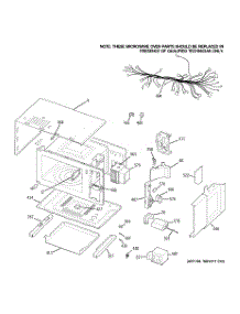 02 - Microwave Body Parts parts for Ge Oven JKP90DP2CC from AppliancePartsPros.com