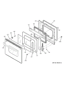 03 - Door parts for Ge Oven JKP30SP1SS from AppliancePartsPros.com