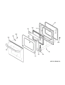 05 - Door parts for Ge Oven JKP35WM2WW from AppliancePartsPros.com