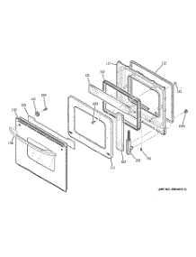 03 - Door parts for Ge Oven JKP30DP1BB from AppliancePartsPros.com
