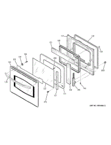 05 - Door parts for Ge Oven JKP35DP1BB from AppliancePartsPros.com